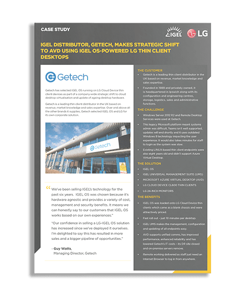 IGEL Getech Case Study